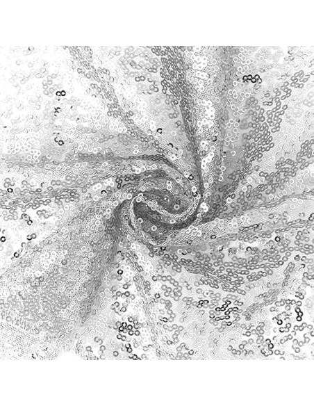 Caminos de Mesa de Lentejuelas Plateados Yblut 2 Piezas 30.48x182.88cm