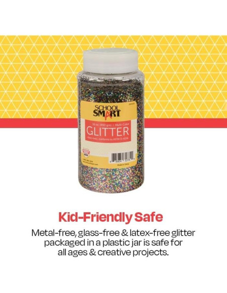 Brillo de Manualidades School Smart 0.45 kg Multicolor