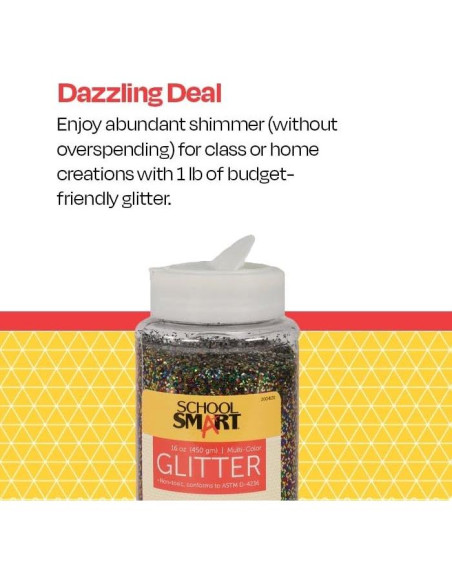 Brillo de Manualidades School Smart 0.45 kg Multicolor