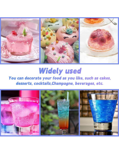 Brillo Comestible COLAYERIST 8 Colores 3g para Bebidas y Postres