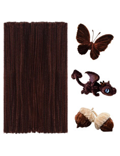 180 Limpiapipas Chenille Marrón Oscuro SHWAKK 30 cm Manualidades