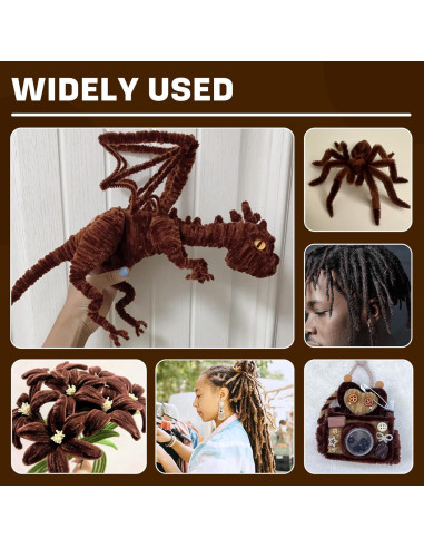 180 Limpiapipas Chenille Marrón Oscuro SHWAKK 30 cm Manualidades