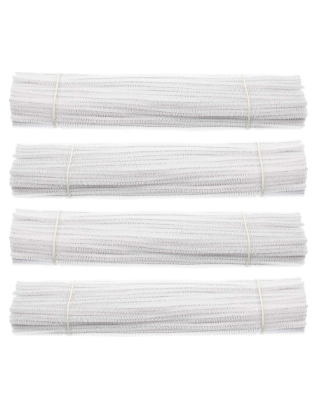 400 Limpiapipas Chenille Blancos Waycreat 6mm x 30cm Manualidades