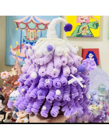 500 Limpiadores de Tubos Morados Daover 30 cm Manualidades DIY