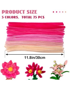 Juego de 75 Limpiadores de Tubos STSTR para Manualidades 30 cm 2