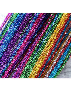100 Limpiadores de Tubos Chenille 30 cm 10 Colores Manualidades 2