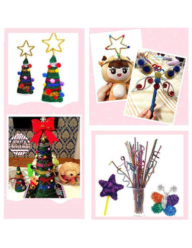 100 Limpiadores de Tubos Chenille 30 cm 10 Colores Manualidades