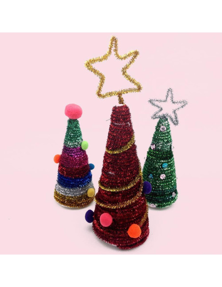 100 Limpiadores de Tubos Chenille 30 cm 10 Colores Manualidades