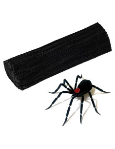120 Limpiapipas Chenille Negros Kdafio 30cm para Manualidades