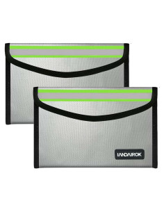 Bolsa a Prueba de Fuego IANDAIROK 13x20cm Plata 2 Piezas