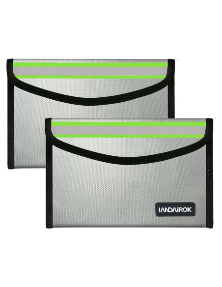 Bolsa a Prueba de Fuego IANDAIROK 13x20cm Plata 2 Piezas