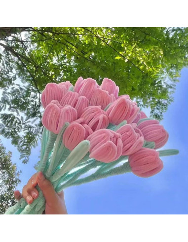 100 Limpiapipas Chenille Negros XIAOJING0 para Manualidades