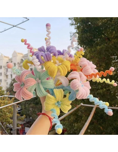 100 Limpiapipas Chenille Negros XIAOJING0 para Manualidades