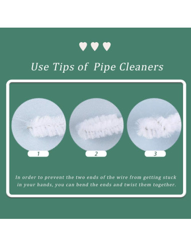 150 Limpiapipas Blancos Zlulary para Manualidades y Decoración