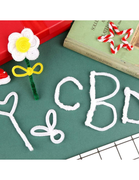 150 Limpiapipas Blancos Zlulary para Manualidades y Decoración