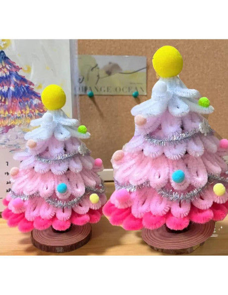 100 Limpiapipas Rosas Chenille 6 mm x 30 cm para Manualidades