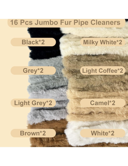 Kit 16 Piezas Limpiapipas Jumbo Stidgbo 100 cm 8 Colores Kit 16 Piezas Limpiapipas Jumbo Stidgbo 100 cm 8 Colores