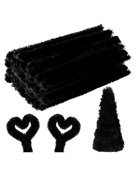 Limpiapipas Jumbo Hotop 60 Piezas 30mm Negros Manualidades