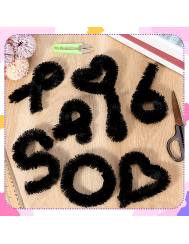 Limpiapipas Jumbo Hotop 60 Piezas 30mm Negros Manualidades