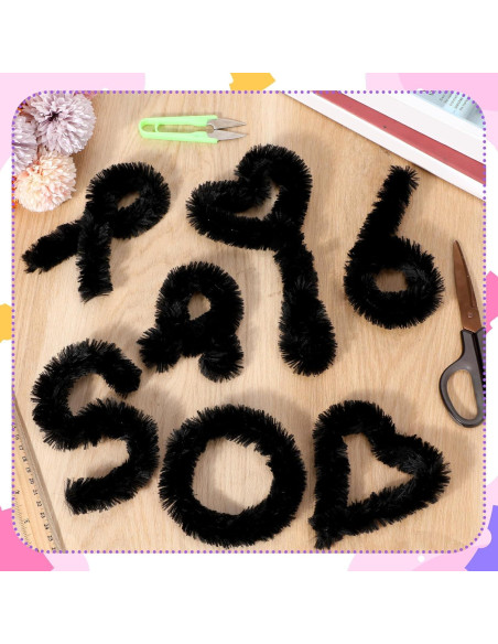 Limpiapipas Jumbo Hotop 60 Piezas 30mm Negros Manualidades