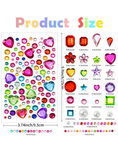 2774 Gemas Adhesivas DOCLWF para Manualidades Multicolor 2