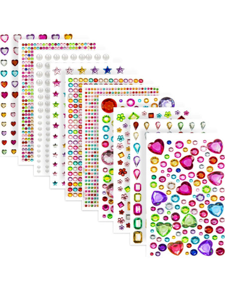 2774 Gemas Adhesivas DOCLWF para Manualidades Multicolor