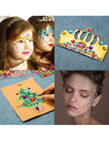 2774 Gemas Adhesivas DOCLWF para Manualidades Multicolor