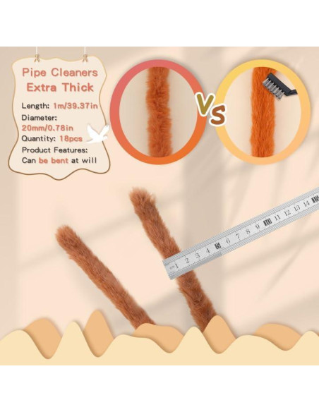 77 Limpiadores de Tubos Jumbo UzecPk 100 cm Multicolor DIY 77 Limpiadores de Tubos Jumbo UzecPk 100 cm Multicolor DIY