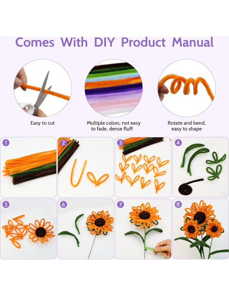 Kit de 800 Limpiadores de Tubos Chenille Beanicus - 13 Colores Kit de 800 Limpiadores de Tubos Chenille Beanicus - 13 Colores