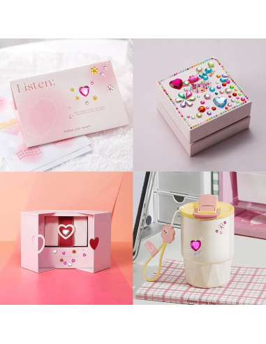 2774 Gemas Adhesivas DOCLWF para Manualidades Multicolor