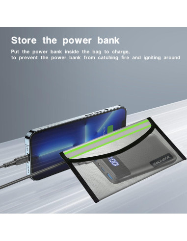 Bolsa a Prueba de Fuego IANDAIROK 13x20cm Plata 2 Piezas