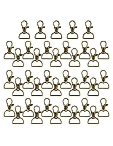 Ganchos Giratorios de Lanyard Hotop 35 Piezas Metal Bronce