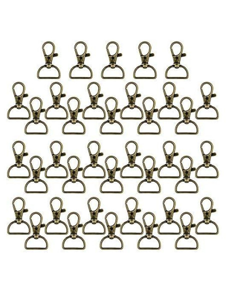 Ganchos Giratorios de Lanyard Hotop 35 Piezas Metal Bronce