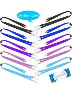 Cinta ajustable para mascarilla Wisdompro - 10 piezas, 49.5 cm, 5 colores 2