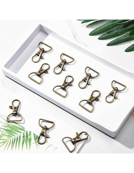 Ganchos Giratorios de Lanyard Hotop 35 Piezas Metal Bronce