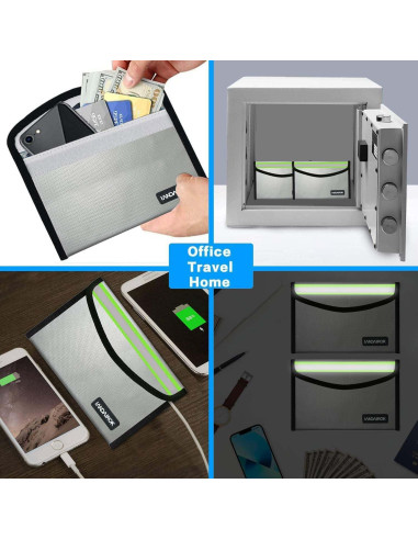 Bolsa a Prueba de Fuego IANDAIROK 13x20cm Plata 2 Piezas