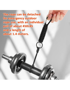 Llavero Paracord Militar Mabor 2 Pcs Negro Alta Resistencia 2