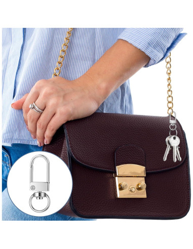 30 Ganchos de Langosta Plateados Salbsever 33mm Acero Inoxidable