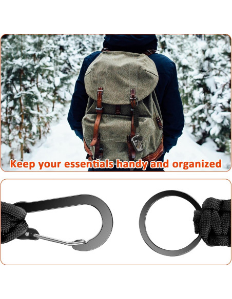 Llavero Paracord Militar Mabor 2 Pcs Negro Alta Resistencia Llavero Paracord Militar Mabor 2 Pcs Negro Alta Resistencia