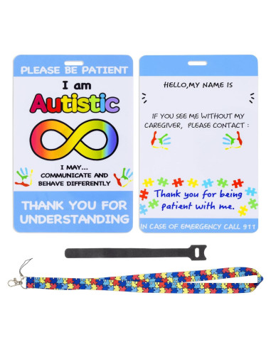 Paquete de 2 Etiquetas de Seguridad Niuohoy para Autismo