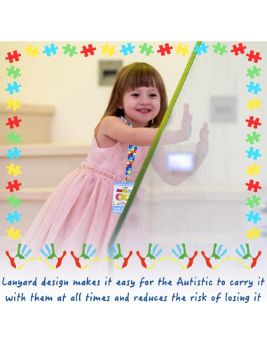 Paquete de 2 Etiquetas de Seguridad Niuohoy para Autismo