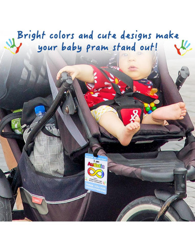 Paquete de 2 Etiquetas de Seguridad Niuohoy para Autismo