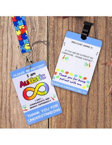 Paquete de 2 Etiquetas de Seguridad Niuohoy para Autismo
