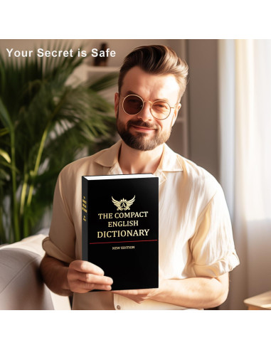 Caja Falsa Diccionario ANZAKY con Cerradura y Bolsa a Prueba de Fuego