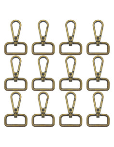 12 Ganchos Giratorios Oubaka 2.5cm Bronce Antiguo para Manualidades