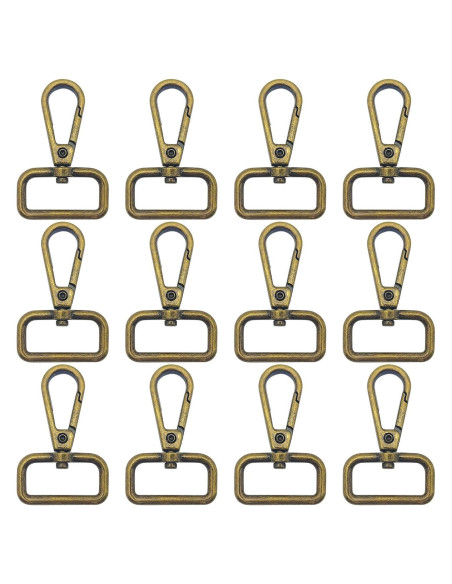 12 Ganchos Giratorios Oubaka 2.5cm Bronce Antiguo para Manualidades