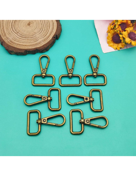 12 Ganchos Giratorios Oubaka 2.5cm Bronce Antiguo para Manualidades