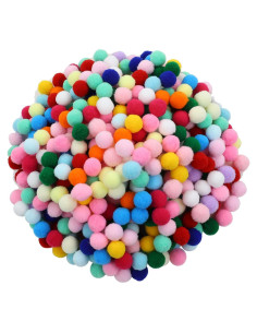Pompones de Colores Arcoíris Lawie 500 Piezas 2cm Manualidades