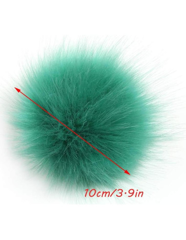 Paquete de 6 Pompones de Piel Falsa LFOUVRE 10 cm Rosa Concha