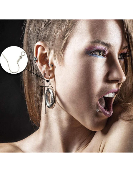 120 Ganchos de Aretes de Plata Hipoalergénicos TTSAM DIY